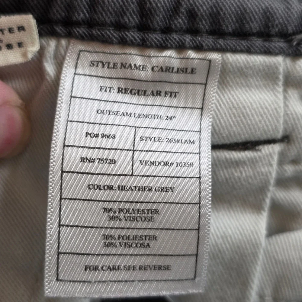 BKE Carlisle Pinstripe Shorts Mens 34 Heather Grey Regular Fit Casual 26581AM